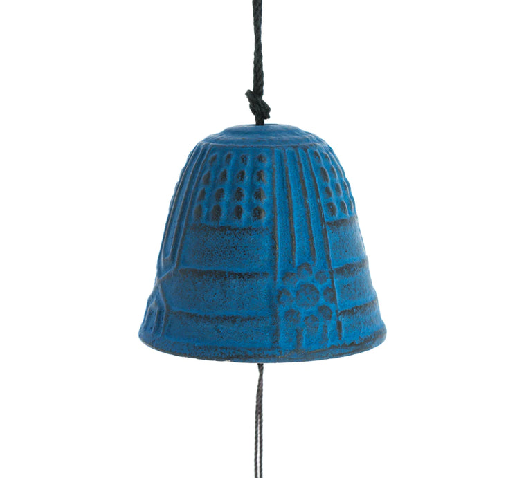 Iwachu Furin Feng Shui Bell - Blue 4,5 cm s