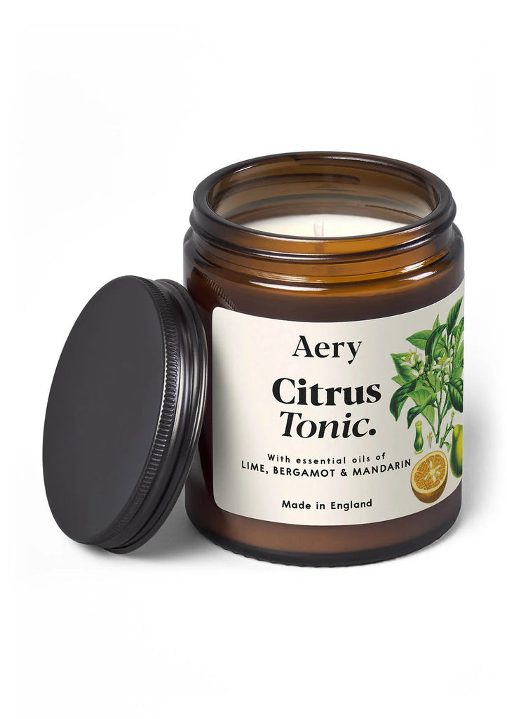Citrus Tonic Scented Jar Candle - Lime Bergamot and Mandrin