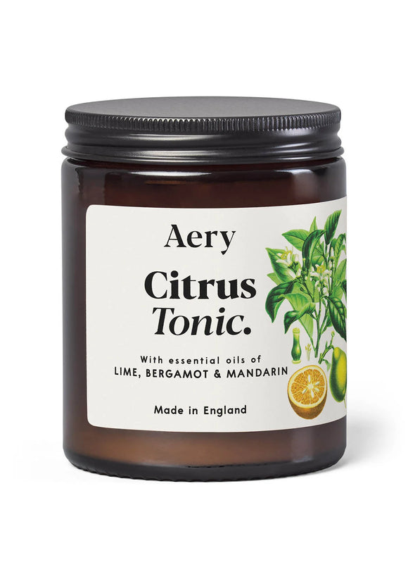 Citrus Tonic Scented Jar Candle - Lime Bergamot and Mandrin