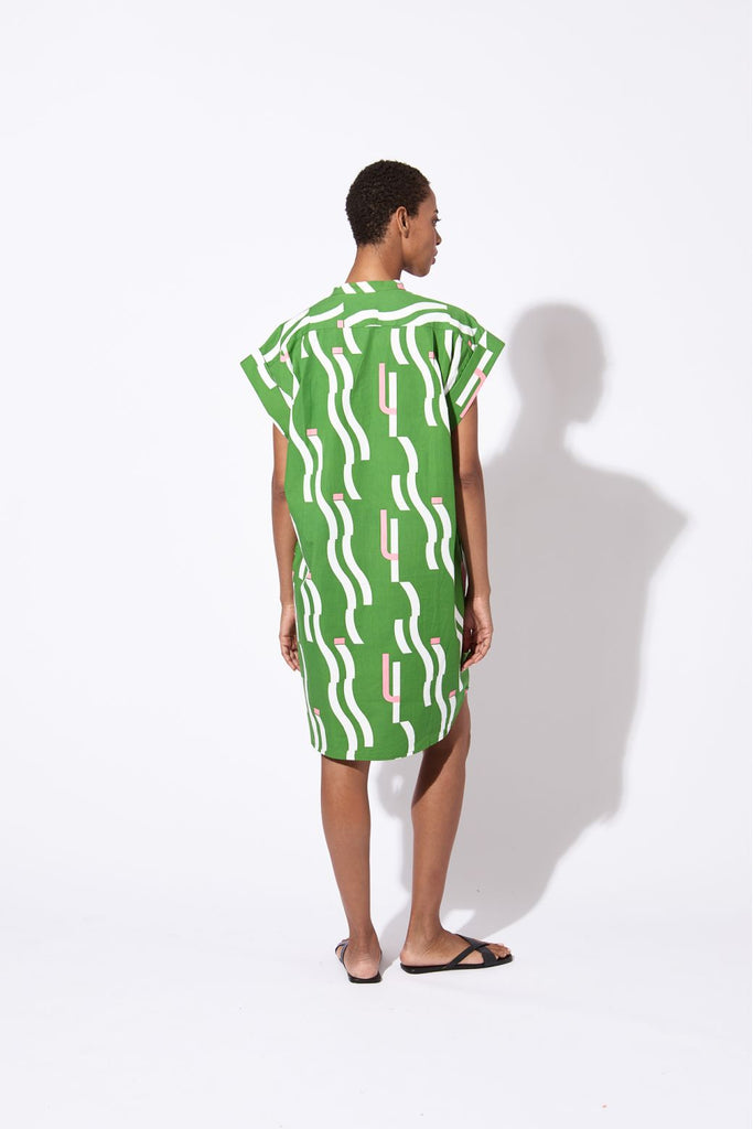 Green Syracuse Wave Dress