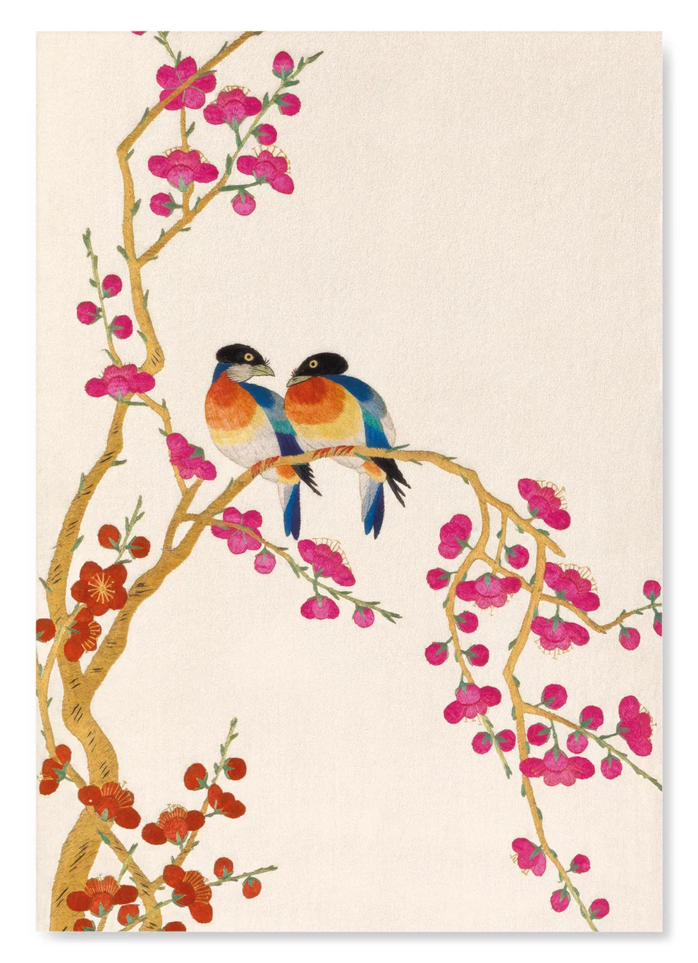 Finches and Plum Blossoms (C.1880) | Size A4