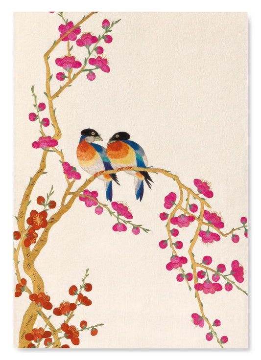 Finches and Plum Blossoms (C.1880) | Size A4