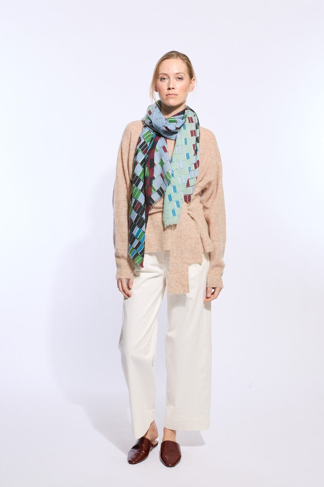 Dedale Blue Grey Scarf