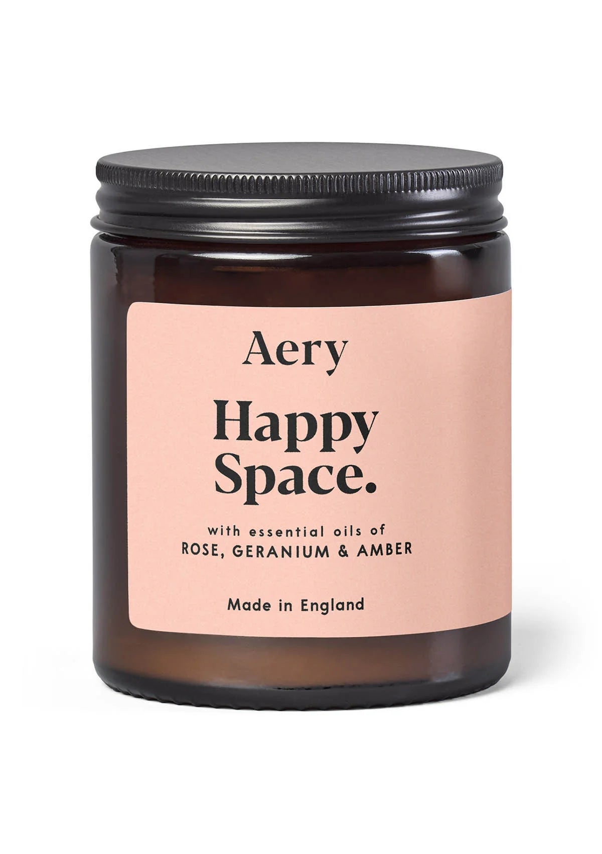 Happy Space Scented Jar Candle - Rose Geranium and Amber