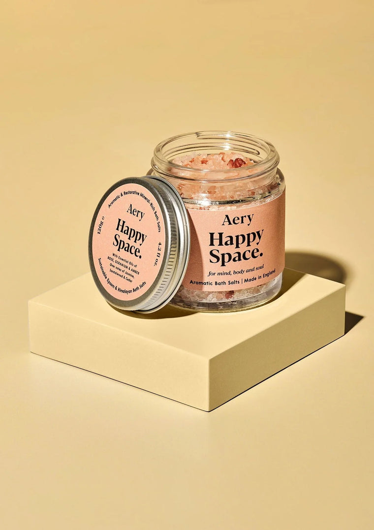 Happy Space Mini Bath Salt-Rose Geranium and Amber