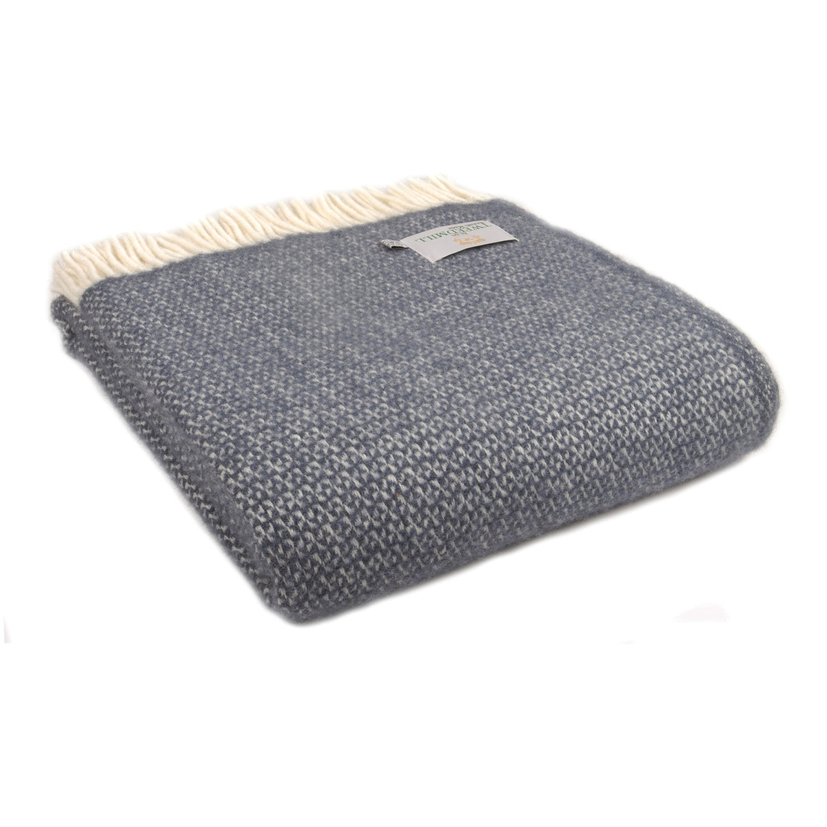 Lifestyle Herringbone Weave Blanket - Blue Slate
