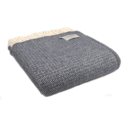 Lifestyle Herringbone Weave Blanket - Blue Slate
