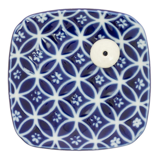 Flat Incense Burner - Ruri shippoh