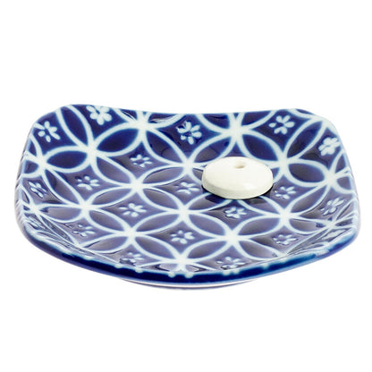 Flat Incense Burner - Ruri shippoh