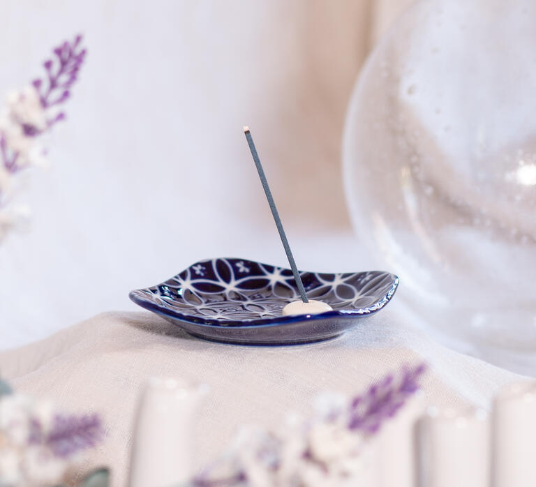 Flat Incense Burner - Ruri shippoh