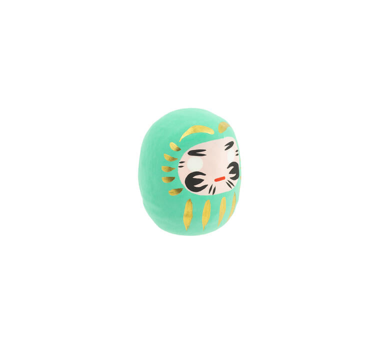 Small Turquoise Daruma - Academic Achievement