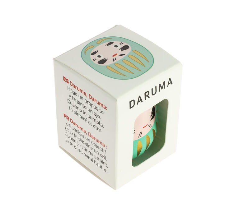 Small Turquoise Daruma - Academic Achievement