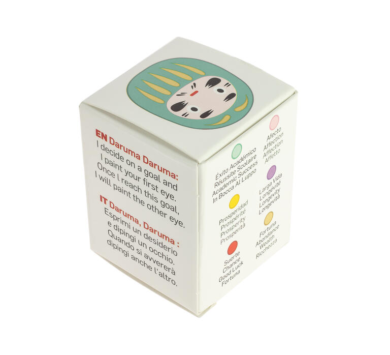 Small Turquoise Daruma - Academic Achievement