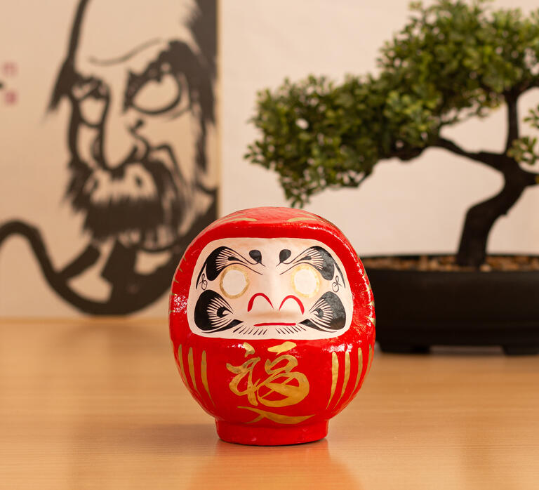 Large Red Traditional Daruma - Good Fortune