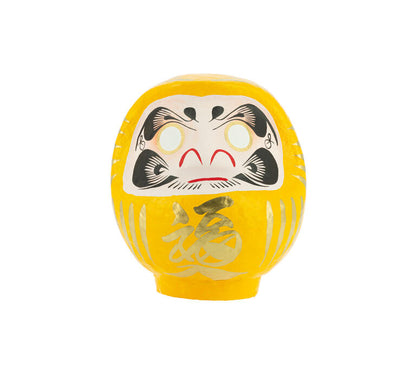 Large Yellow Traditional Daruma - Prosperity