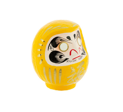 Large Yellow Traditional Daruma - Prosperity