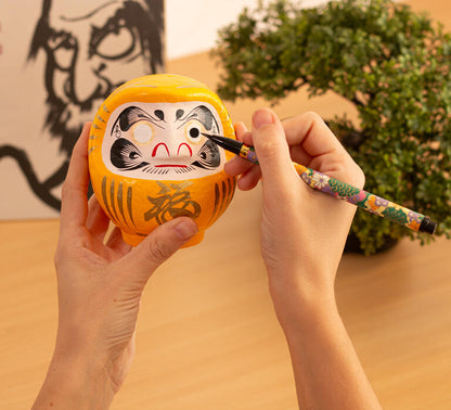 Large Yellow Traditional Daruma - Prosperity