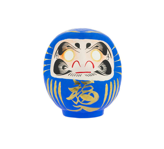 Large Blue Traditional Daruma - Academic Success