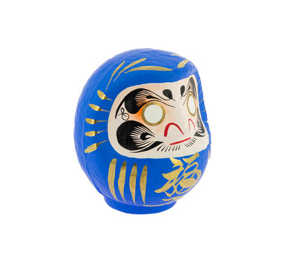 Large Blue Traditional Daruma - Academic Success