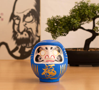 Large Blue Traditional Daruma - Academic Success