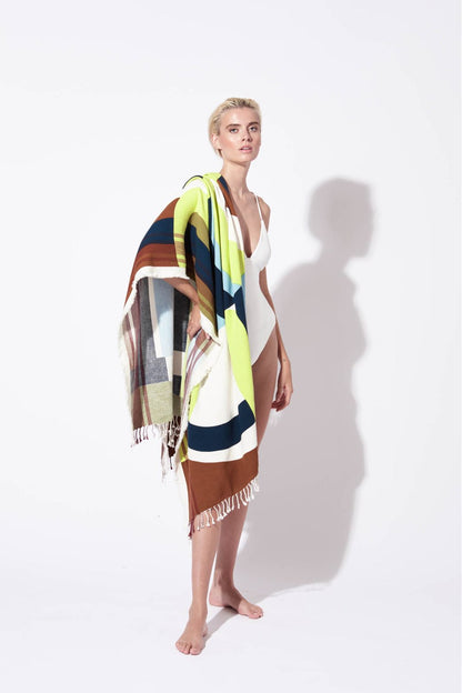 Lime Supersonic Beach Towel