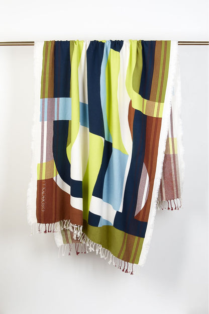 Lime Supersonic Beach Towel