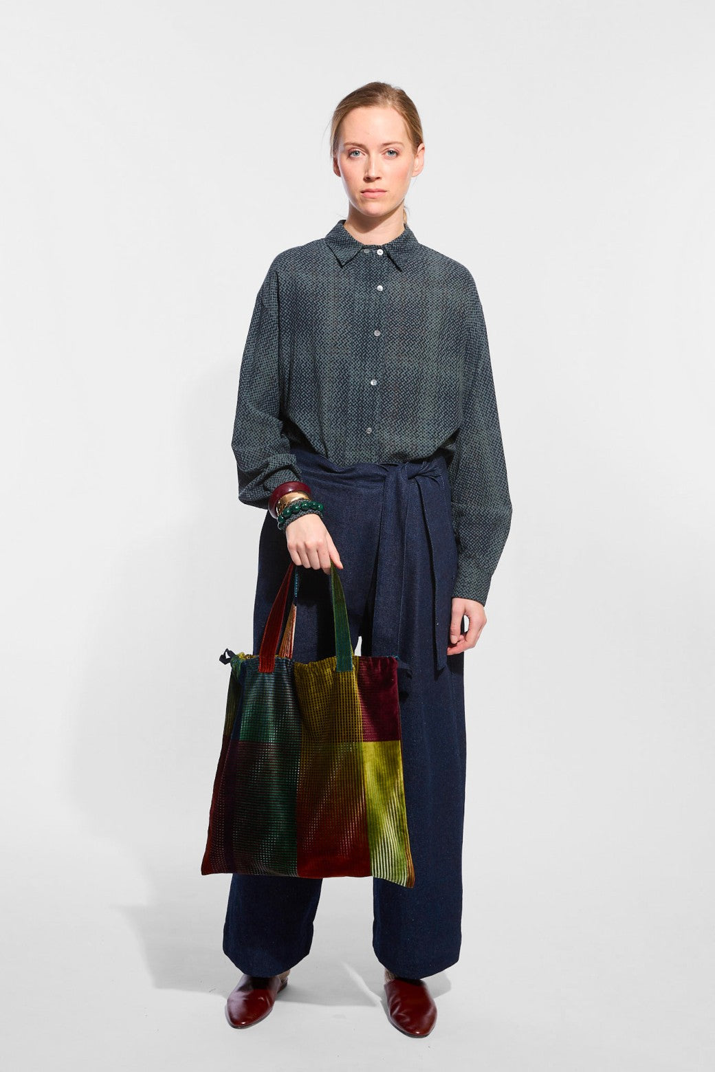 Vibrant Velvet Cotton Bag - Autumn Foliage