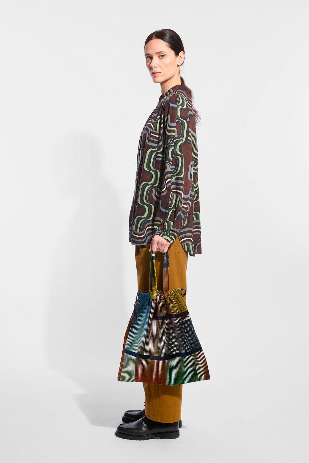 Vibrant Velvet Cotton Bag - Autumn Foliage