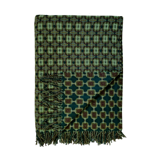 Forest Basket Weave Throw by Paulette Rollo