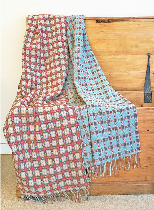Seafoam Basket Weave Throw by Paulette Rollo