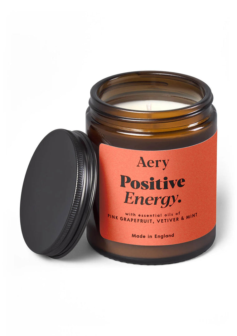 Positive Energy Scented Jar Candle - Pink Grapefruit Vetiver and Mint