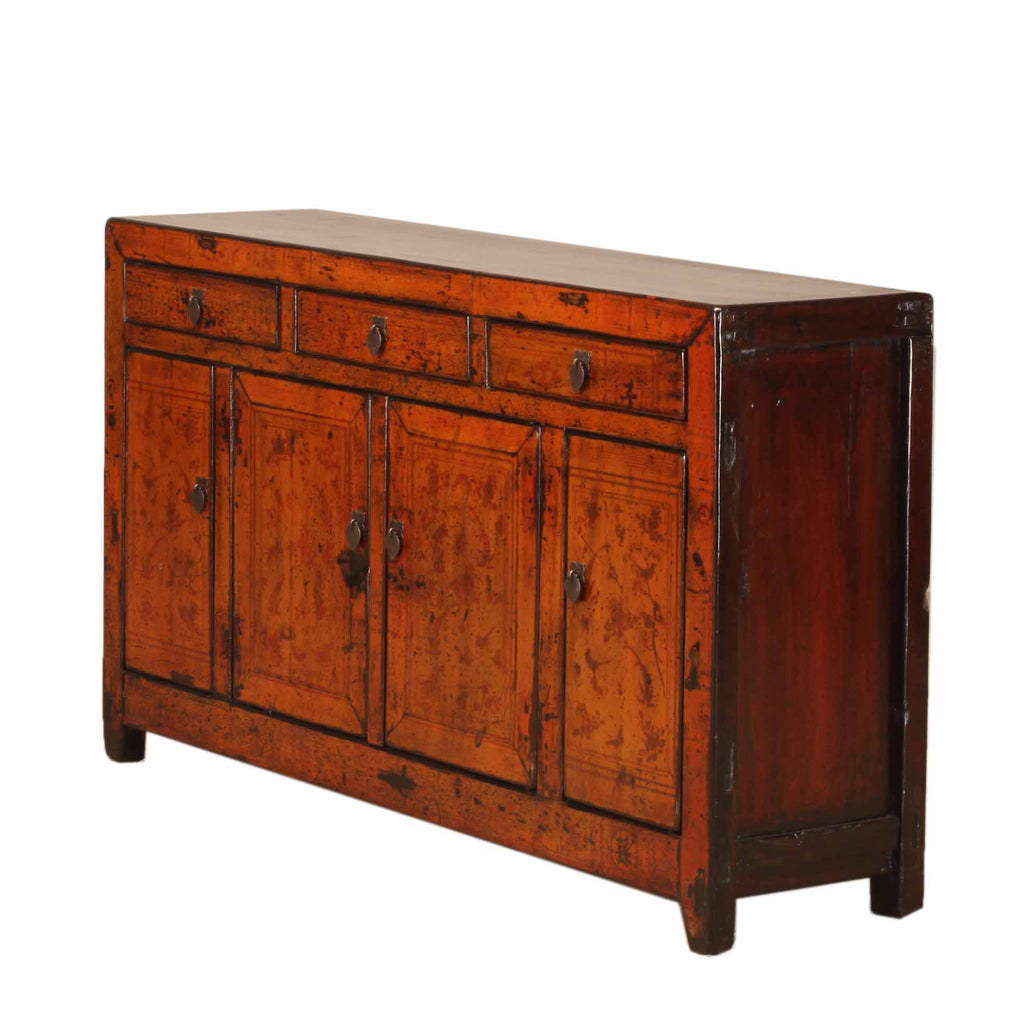 Vintage Russet Decorated Sideboard from Dongbei -04