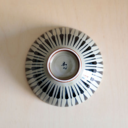 Striped Porcelain Rice Bowl