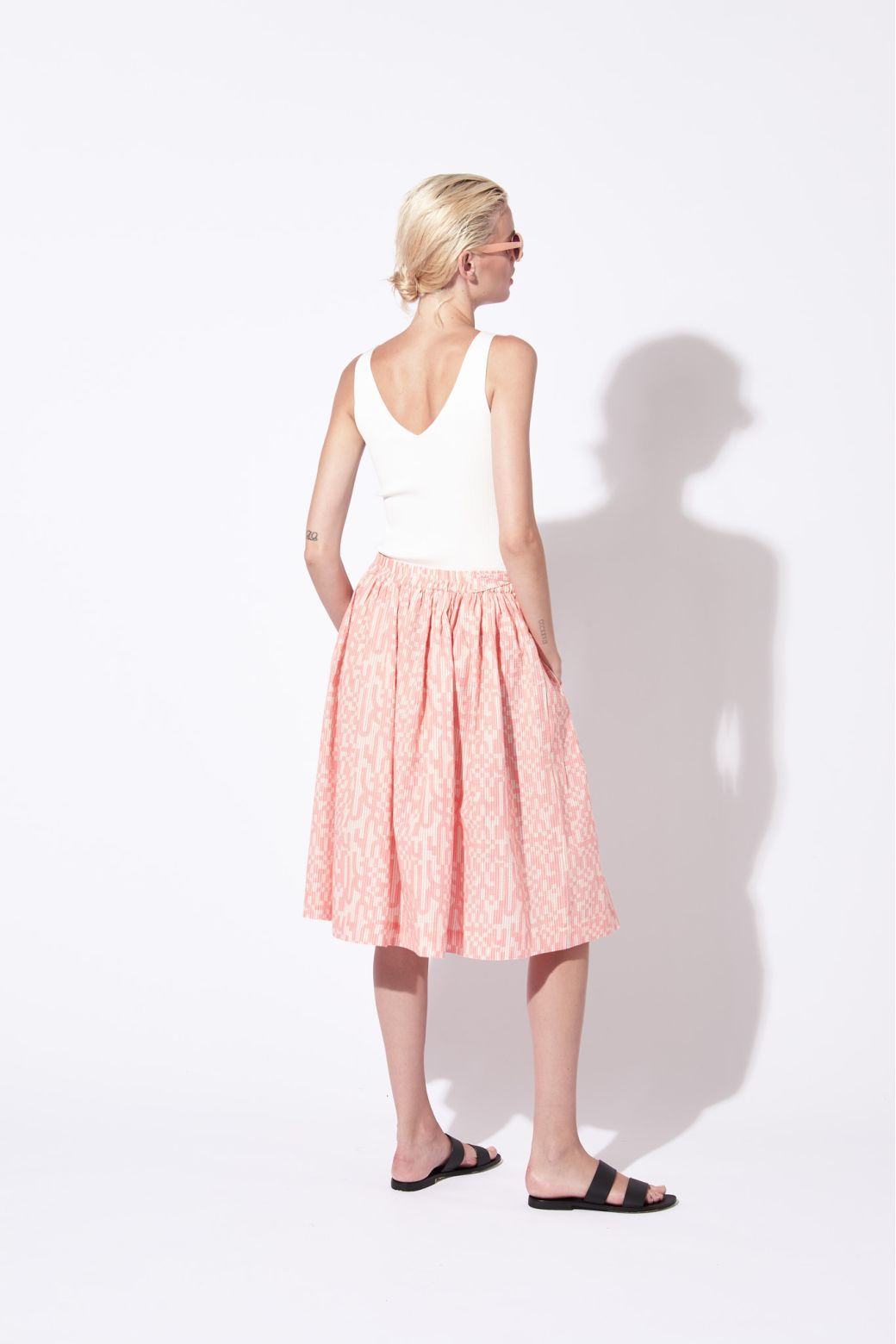 Pink Susie Damier Skirt