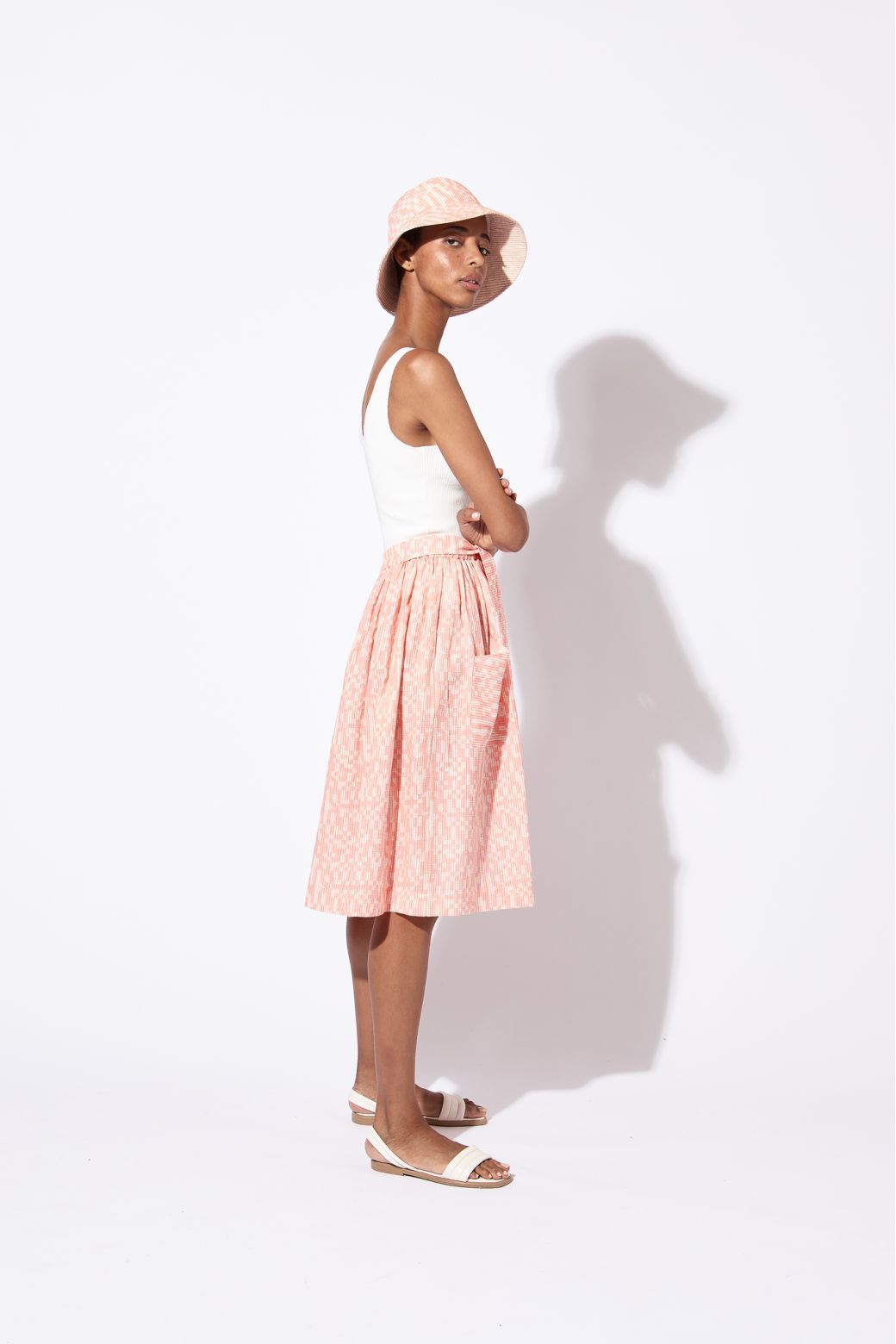 Pink Susie Damier Skirt