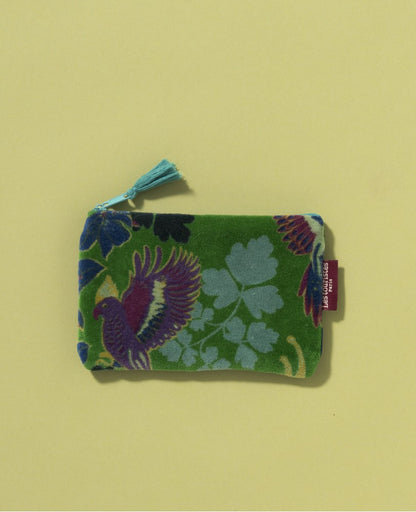 Small Velvet Pouch - Vibrant green