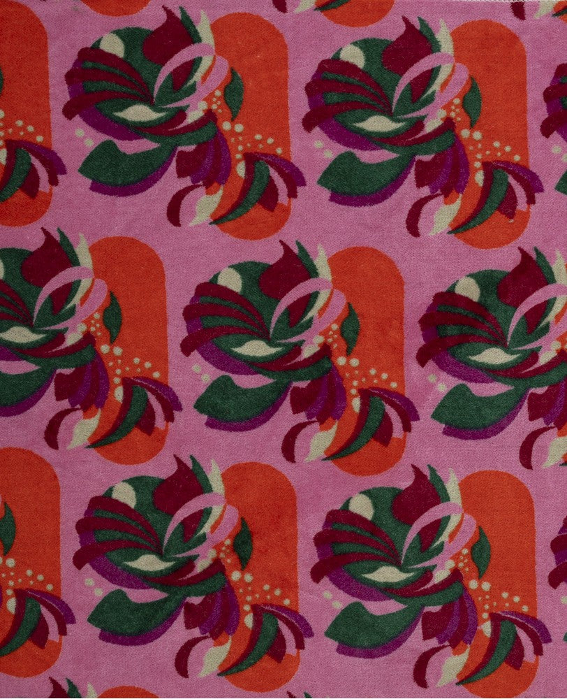 Medium Zipped Pouch - Split Pink Orange