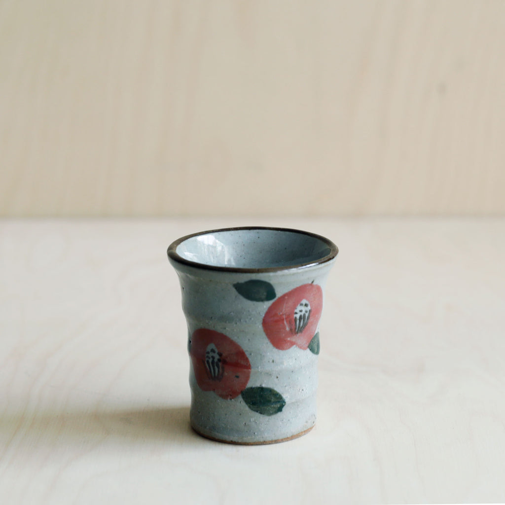 Set of Four Flower Motif Japanese Teacups