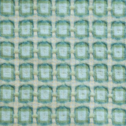 Aqua green Basket Weave Throw by Paulette Rollo