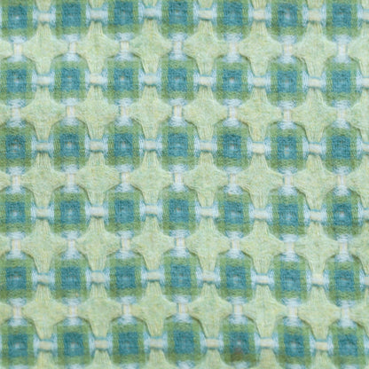 Aqua green Basket Weave Throw by Paulette Rollo