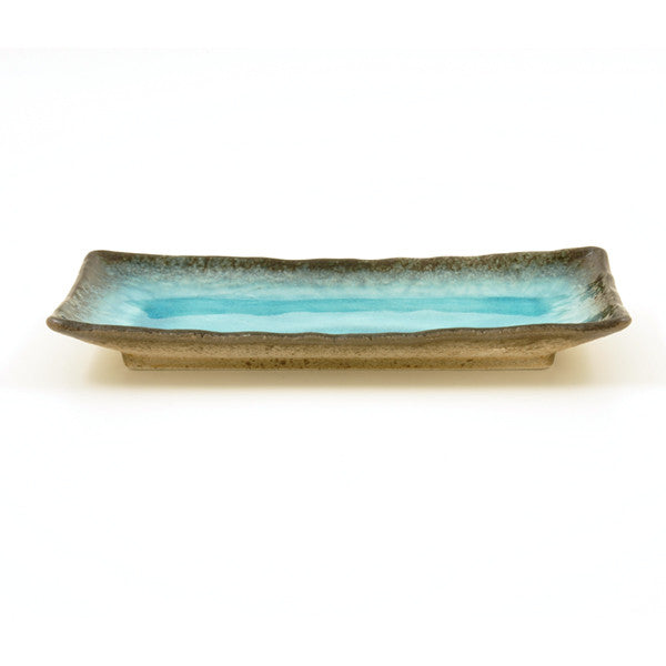 Turquoise Crackle Glass Glaze Plate - Chinese homewares- Rouge Shop antique stores London - city furniture