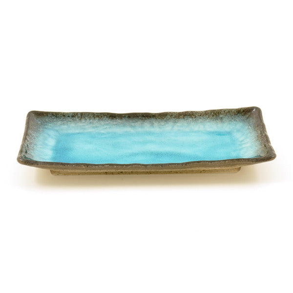 Turquoise Crackle Glass Glaze Plate - Chinese homewares- Rouge Shop antique stores London - city furniture