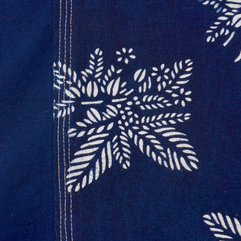 Table cloth with Indigo & Blue & White Botanical Pattern 'Coffee Tea or Me' - Chinese homewares- Rouge Shop antique stores London - city furniture