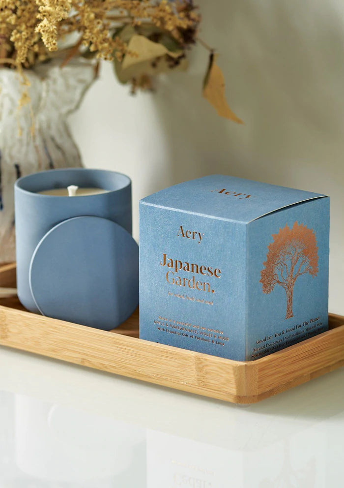 Japanese Garden Scented Candle-Blue Clay
