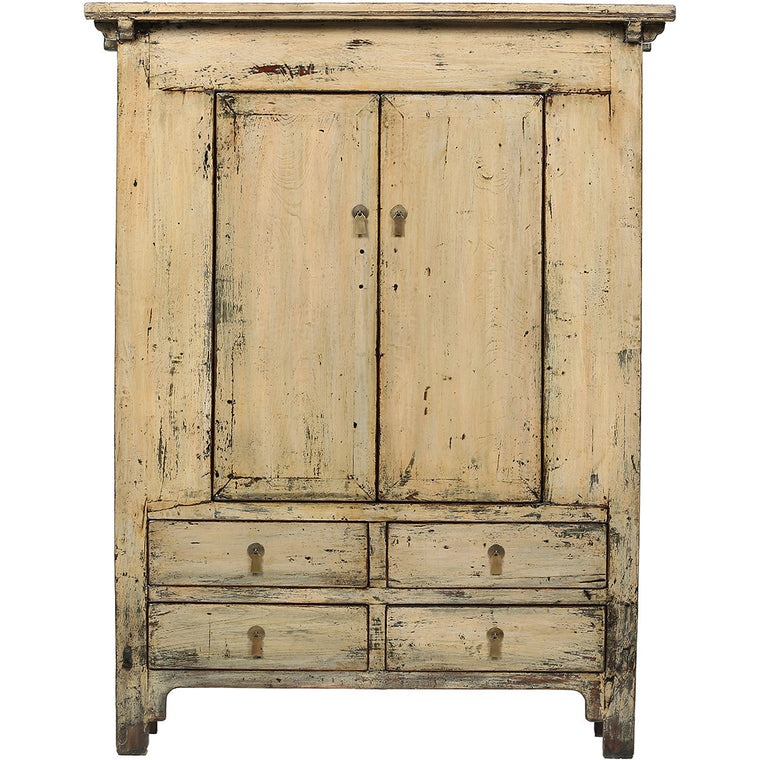 Cream-Grey Vintage Chinese Cabinet from Shanxi - Chinese homewares- Rouge Shop antique stores London - city furniture