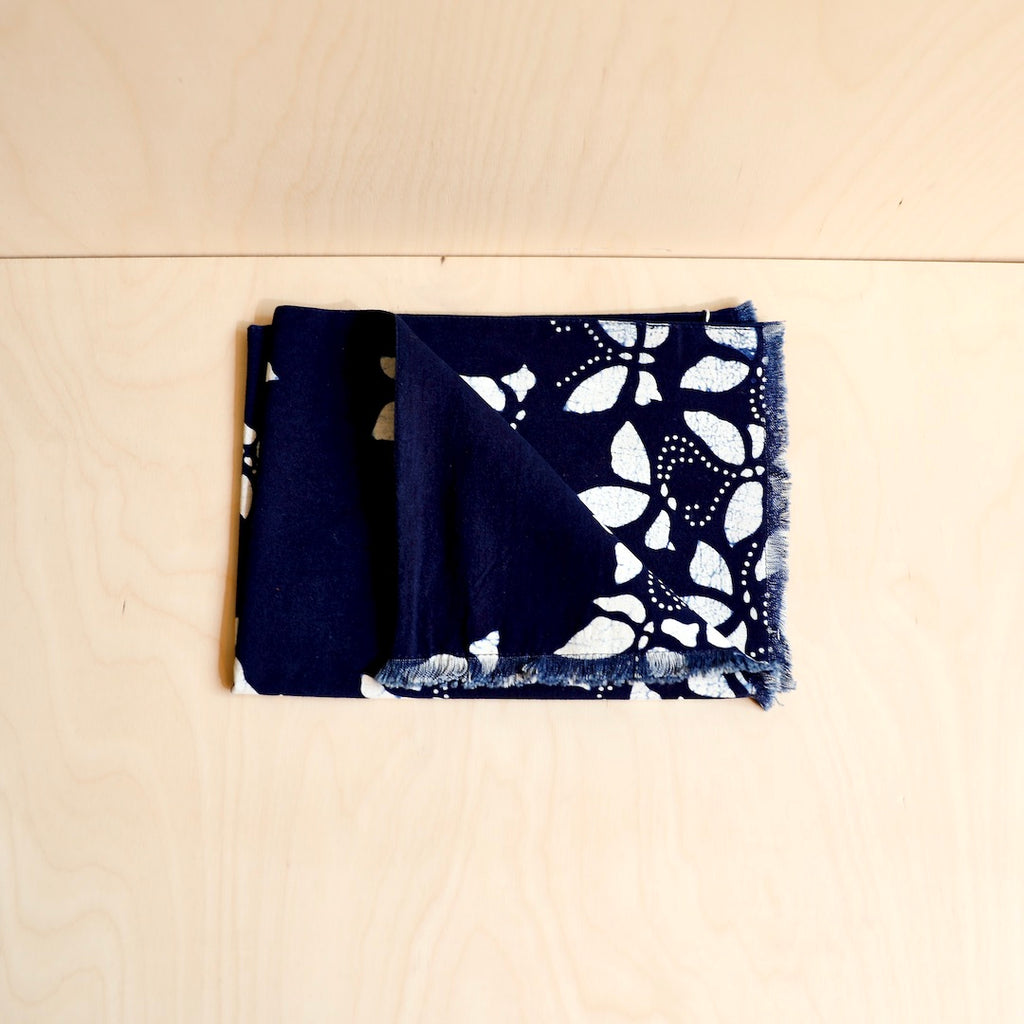 Table Place Mat with Indigo & Blue & White Butterfly Patterns