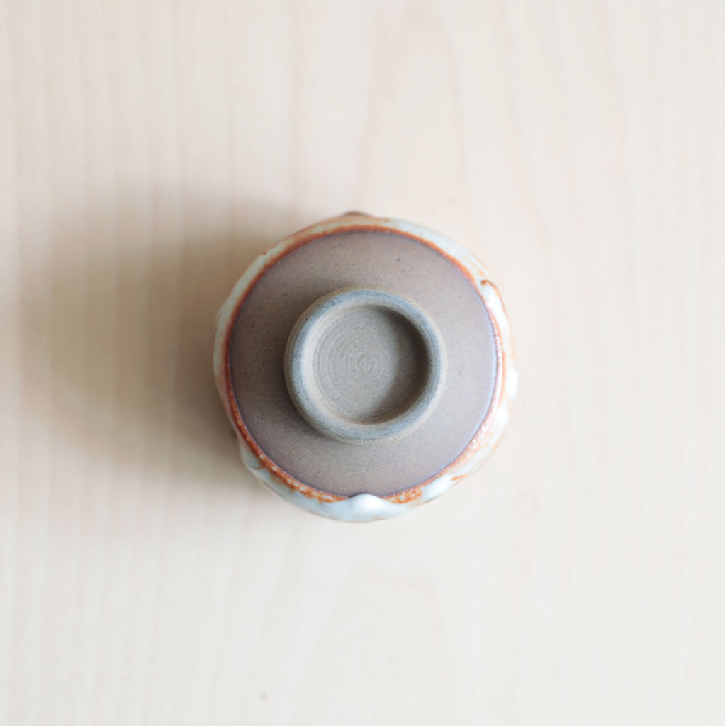 Rust and Cream Swirl Teacup from Jingdezhen