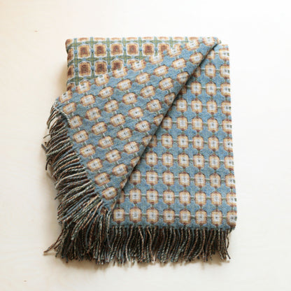 Sage and Moss Basket Weave Throw by Paulette Rollo