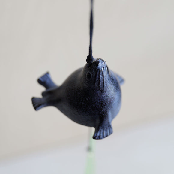 Japanese Cast Iron Seal Wind Bell