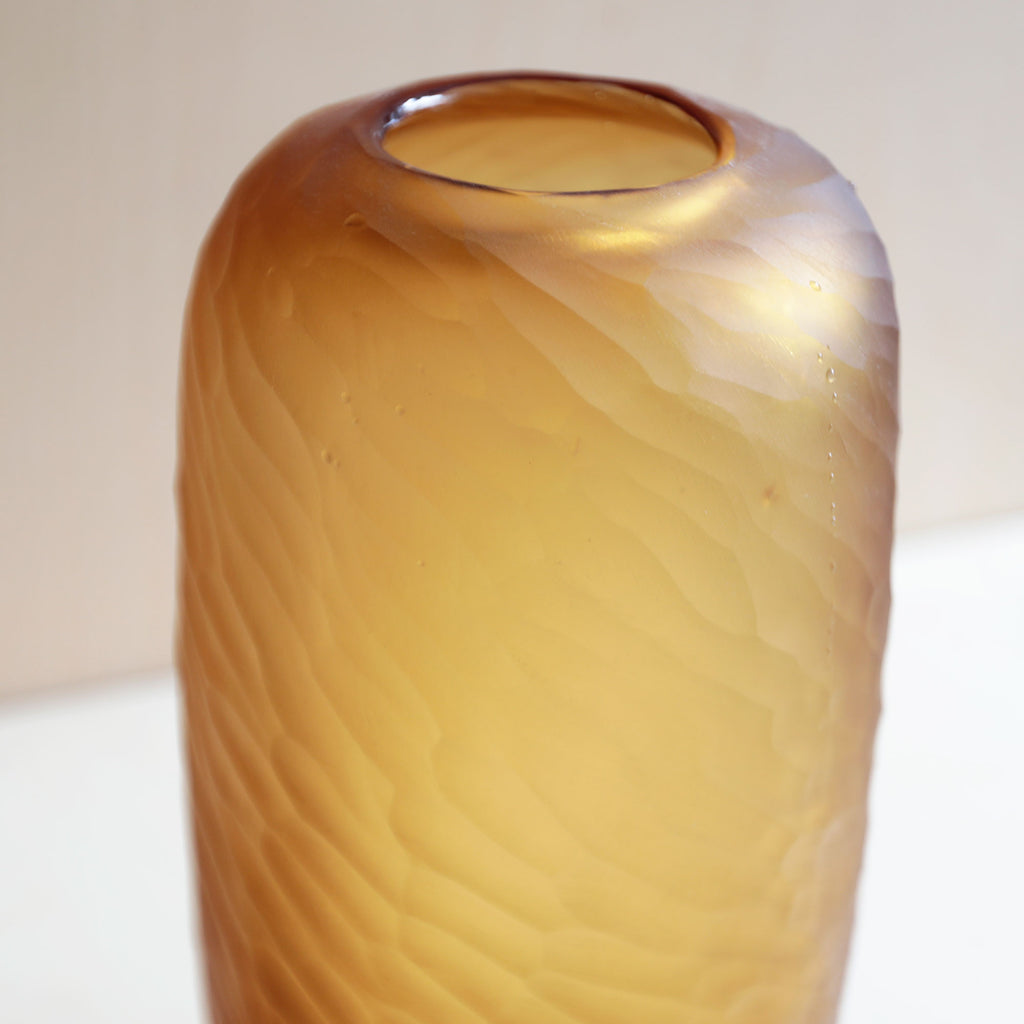 Textured Vase Amber tall